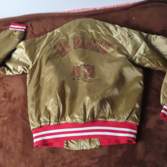 Vintage NFL Chalk Line San Francisco 49ers Satin Football Jacket Sz Small - Picture 8 of 11